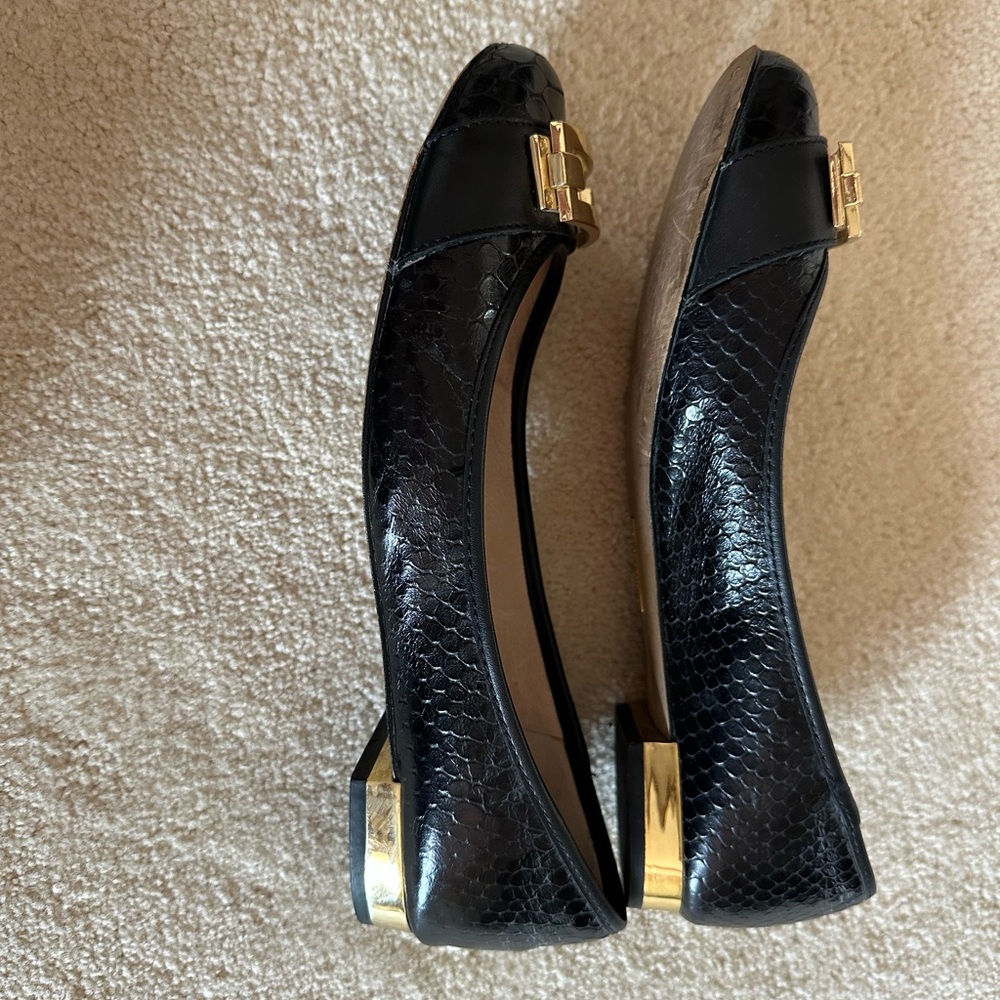 Louise et Cie Black Heels with Gold Buckle - Picture 2 of 3